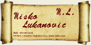 Miško Lukanović vizit kartica